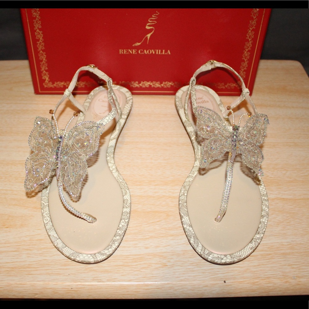 Rene Caovilla Butterfly Sandals